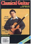 Д. Старобин на обложке журнала Classical Guitar, ноябрь 1989 г.